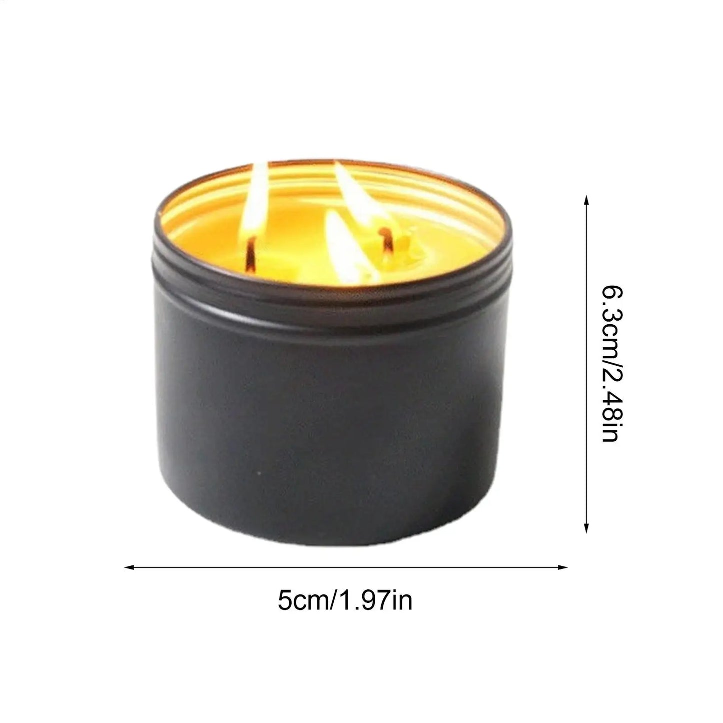 Power Outage Candles Unscented Candles with Jar 36 Hours Long Burning 3-Wick Lamp for Home Outdoor Activities Survival Fishing