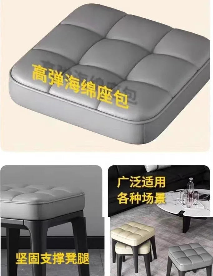 Thickened Low Stool Coffee Table Stool Stackable Living Room Stool Children's Sofa Household Square Stools