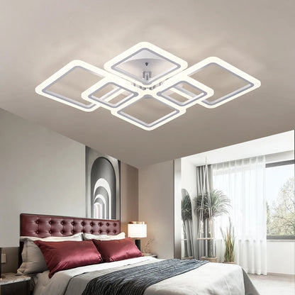 Nordic Pendant Light Ceiling Lamp Modern square LED Chandelier Suitable for Bedrooms Living Rooms Kitchen Dining Lighting Decor
