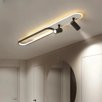 Minimalist LED Ceiling Light Long Strip Dining Room Track Spotlights Bedroom Hall Corridor Lamps for Lobby Lighting