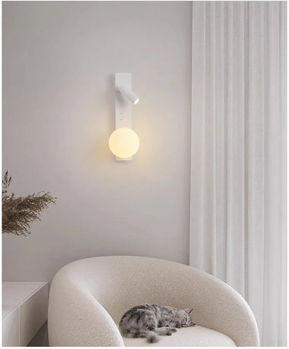 Bedroom Bedhead Reading Light Creative Minimalist LED with Switch Hotel Rooms Study Living Room Background Wall Decorative Light