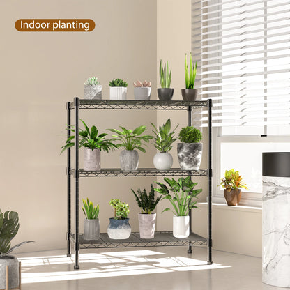 3/4/5 Tier Heavy Duty Shelving Units, Adjustable Metal Wire Storage Rack for Kitchen Garage Pantry Living Room Warehouse