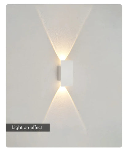 Outdoor Waterproof Wall Lamps Strip Aluminum Wall Lights 18W LED Black Wall Lamp Bedroom Exterior Outdoor Lighting Fixtures