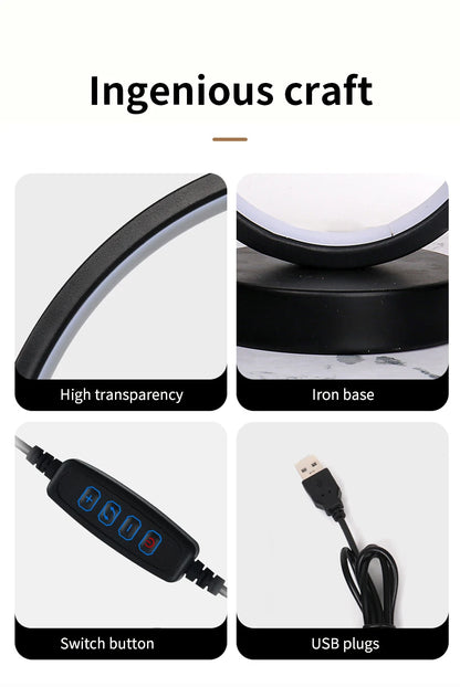 Bedroom Ring Night Lamp Living Room Three Color Dimmable Bed Lamp Led Night Lamp Ambient Light Desk Nightstand Table Accessories